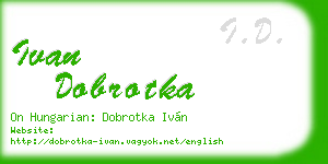 ivan dobrotka business card